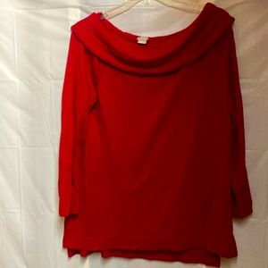 Chicos Cowl Scoop Neck Top 2X